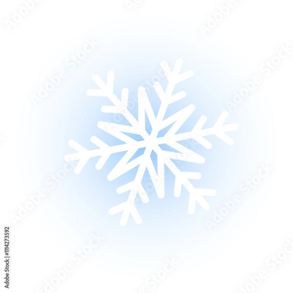 Obraz Snowflake, sparkly ice crystal