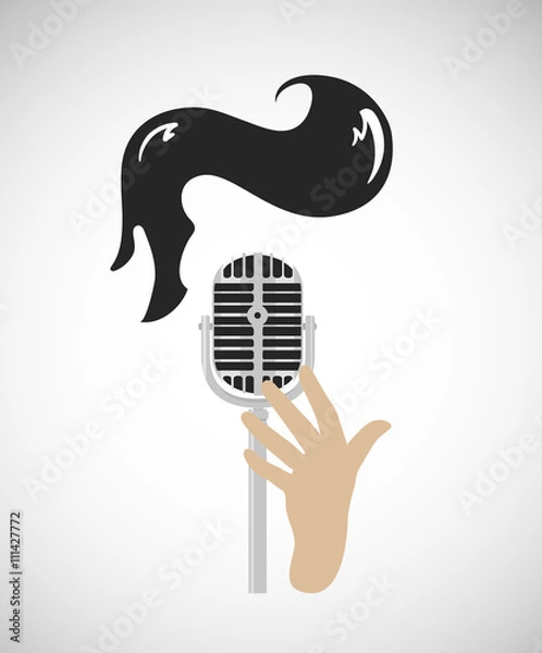 Obraz płaski baner rockabilly