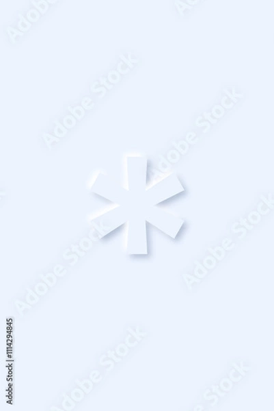 Fototapeta * asterisk on light blue background