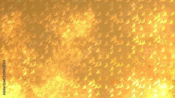 Fototapeta 金色の和柄模様・背景