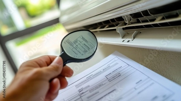 Obraz Inspecting HVAC System with Home Inspection Report