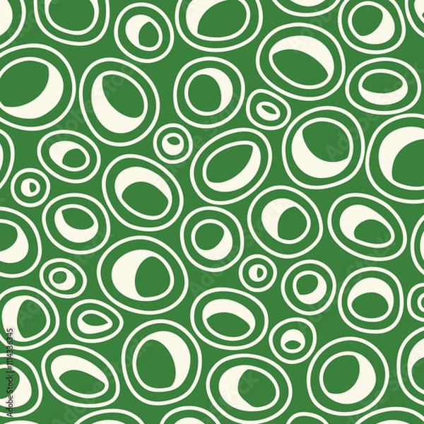 Obraz Round seamless pattern of random circles and rings vector image