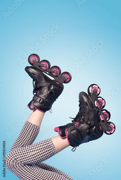 Obraz Legs, a girl wearing roller