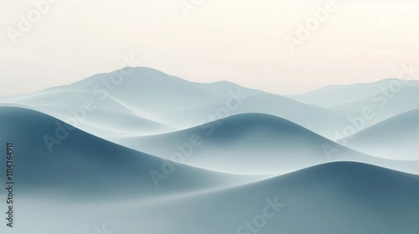 Obraz A Seamless Gradient Fog Illustration in Soft Whites and Pastel Colors for Modern Design Applications