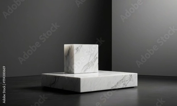 Fototapeta Elegant Marble Cube Display