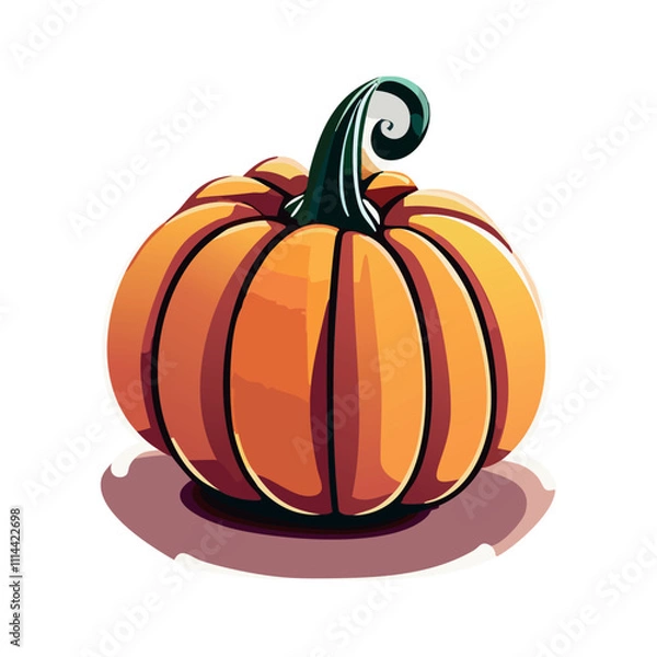 Obraz Colorful Cartoon Pumpkin for Fall