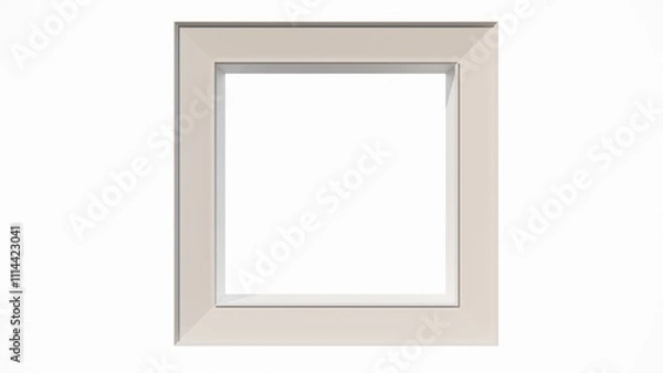 Fototapeta 3D rendering of a white trade show arch isolated on a white background. Exhibition equipment mockup. 