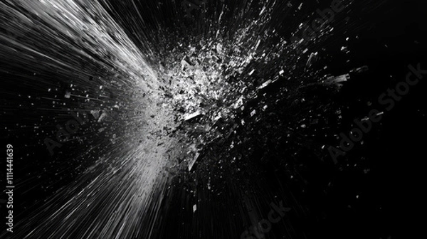 Fototapeta Abstract Particle Explosion: Weak Force Visualization