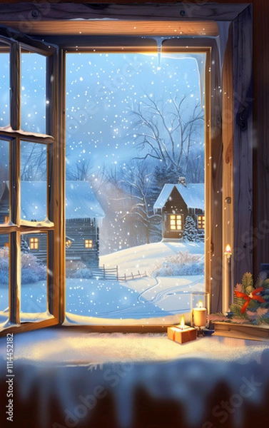 Obraz house in winter