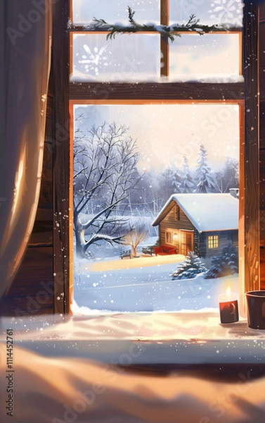 Obraz house in winter