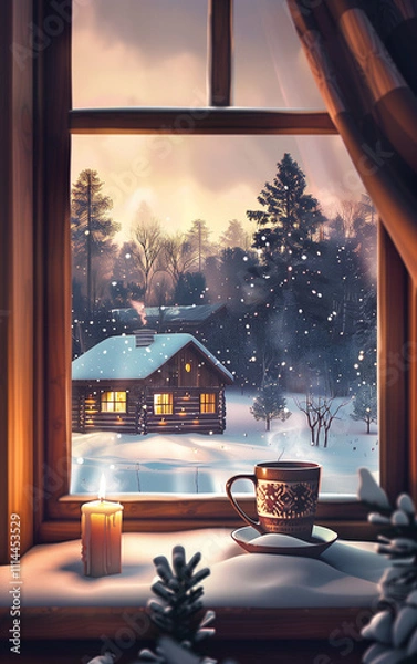 Obraz house in winter