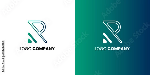Fototapeta Letter R logo icon design template elements. modern vector logo template for your company.