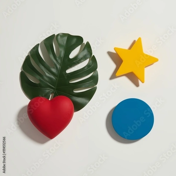 Obraz Objects on a white background, background 1:1