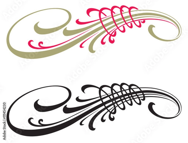 Fototapeta Calligraphic vector design elements