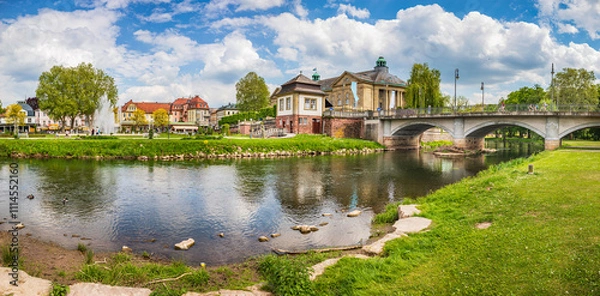 Fototapeta townscape of Bad Kissingen in Bavaria