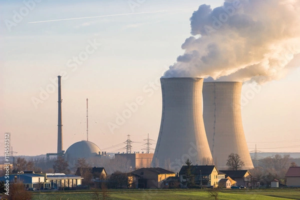 Obraz Kernkraftwerk Grafenrheinfeld, Bayern, Deutschland