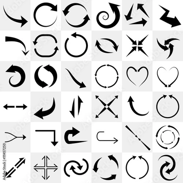 Fototapeta set of arrows icons