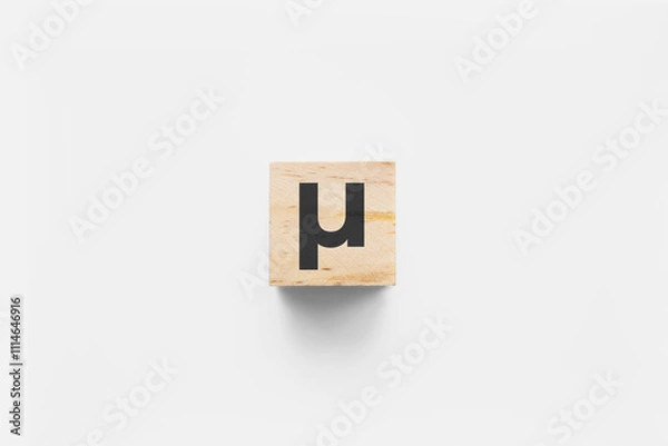 Obraz µ (Micro) wooden cube on white background