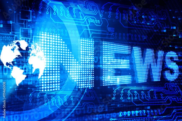 Obraz słowa Wiadomości na tle cyfrowych.