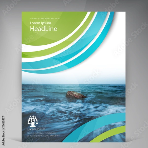 Fototapeta Abstract vector modern flyers brochure.