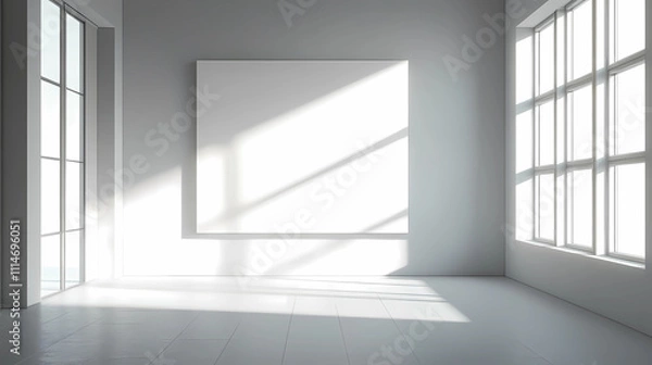 Fototapeta Functional Office Space: Board, Screen, and Natural Light