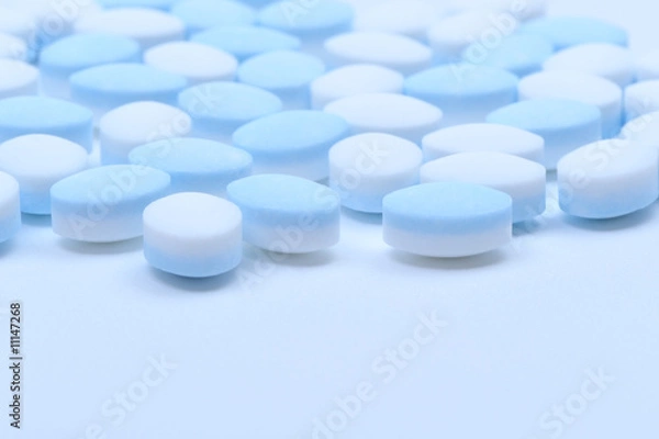 Obraz blue and white pills