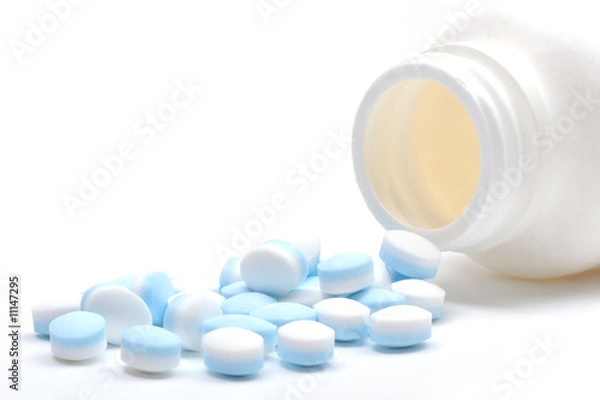 Obraz blue and white pills