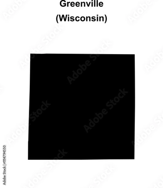 Obraz Greenville (Wisconsin) blank outline map