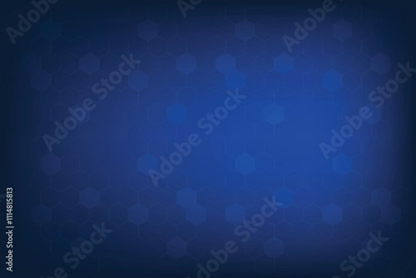 Obraz Light Blue technology background with connected hexagon. Free Space template with blank area for creative and design. Hex shape in stroke and fill in back.
