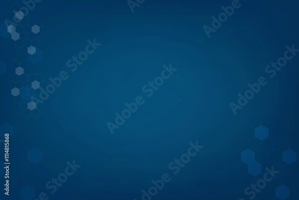 Obraz Light Blue technology background with connected hexagon. Free Space template with blank area for creative and design. Innovation technology concept with line and dot connection.