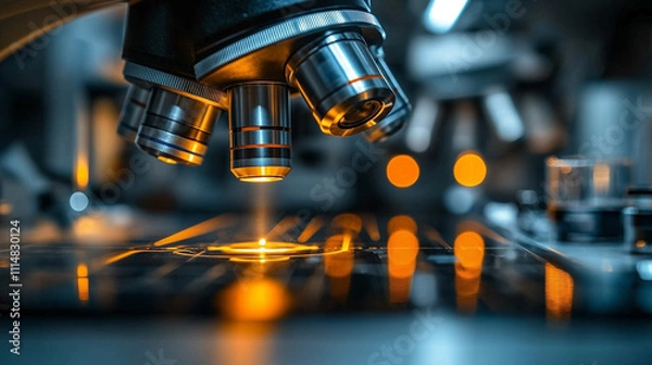 Obraz Nowoczesne laboratorium badawcze - mikroskop