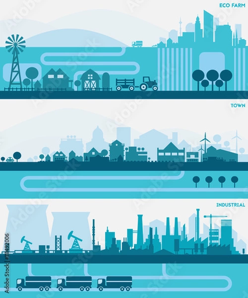 Obraz City Skyline Sets