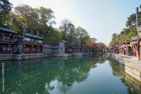 Obraz Scenery of Suzhou River in Summer Palace of Beijing.