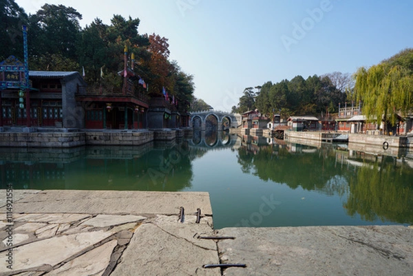 Obraz Scenery of Suzhou River in Summer Palace of Beijing.