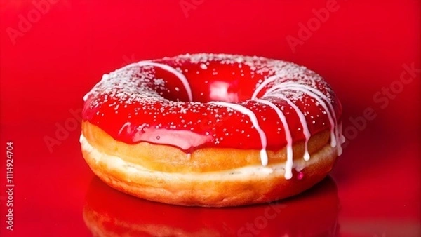Fototapeta sour cream donuts a cake donuts made with sour cream in studio background with high detailing
