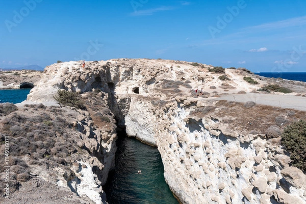 Obraz Papafragas Caves, Milos, Cyclades Islands. Greece.