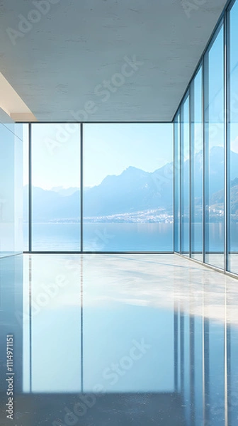 Fototapeta Minimalist Lakeview Window