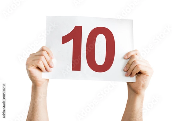 Obraz 10 afisz na białym tle