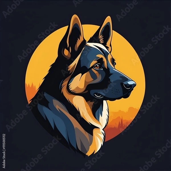 Fototapeta GERMAN shepherd Vector