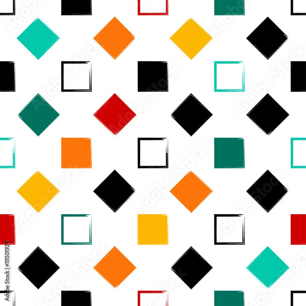 Fototapeta Seamless universal pattern. Squares and diamonds