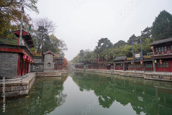 Obraz Scenery of Suzhou Street, Summer Palace, Beijing.