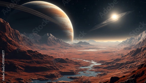 Obraz sunrise in space