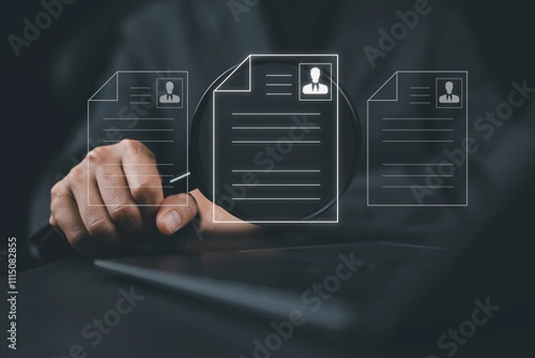 Fototapeta Human resource management and hiring concepts Job interview, staffing agency