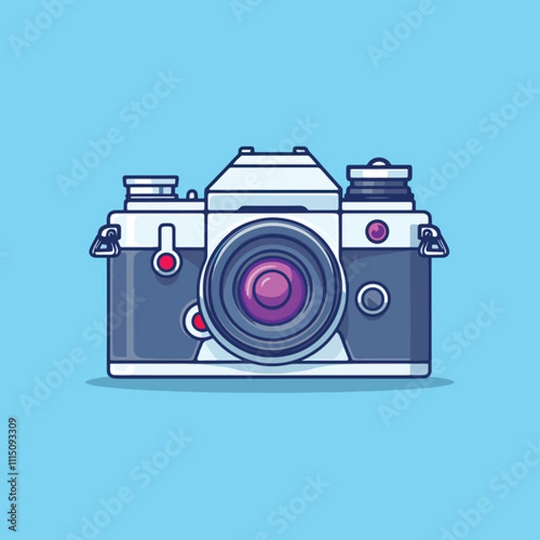 Obraz  2D camera web icon in line style