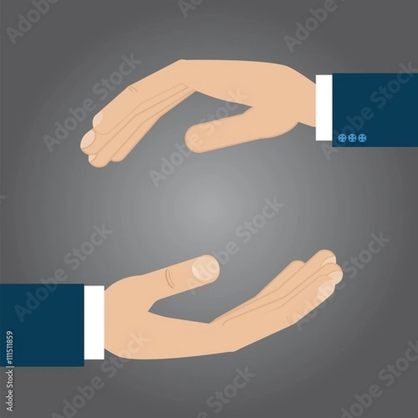 Fototapeta Protection hands sign