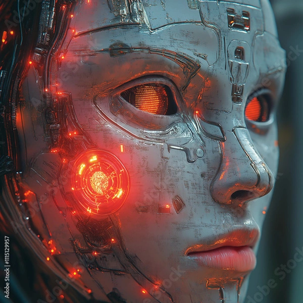 Obraz  futuristic AI robot