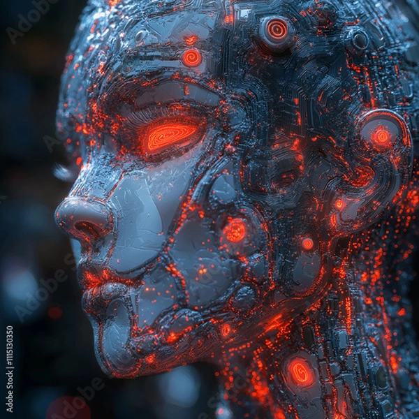 Fototapeta an artificial intelligence robot