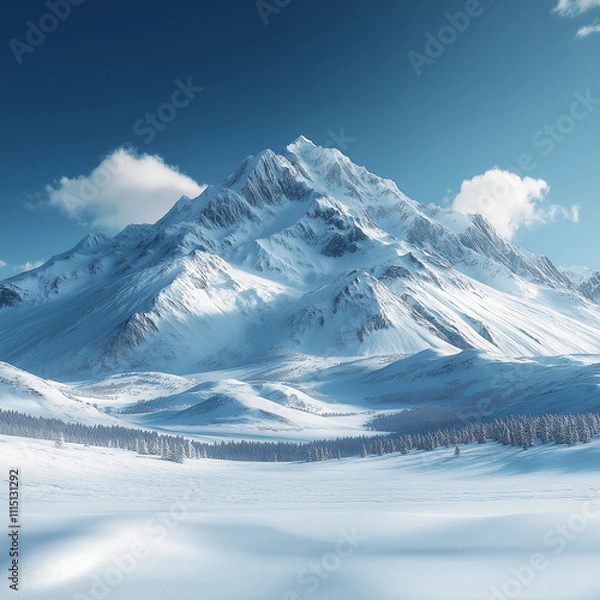 Obraz snow covered mountains