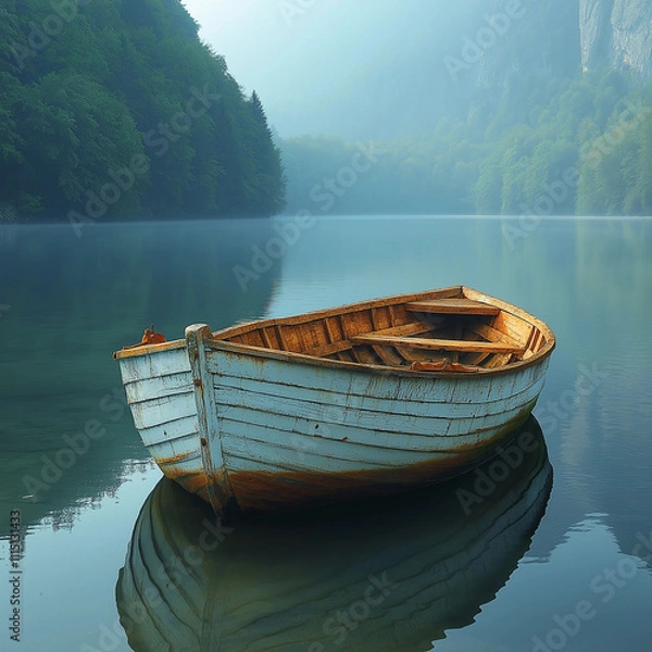 Obraz boat on the lake