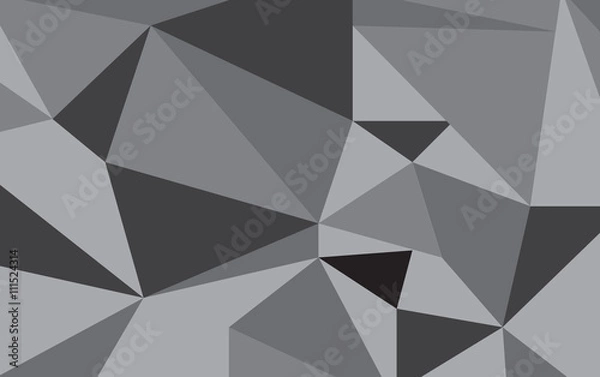 Fototapeta abstract dark gray polygonal illustration background vector